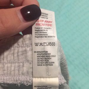 Forever 21 Shorts - Gray forever 21 pj shorts Forever 21 Shorts - Gray forever 21 pj shorts